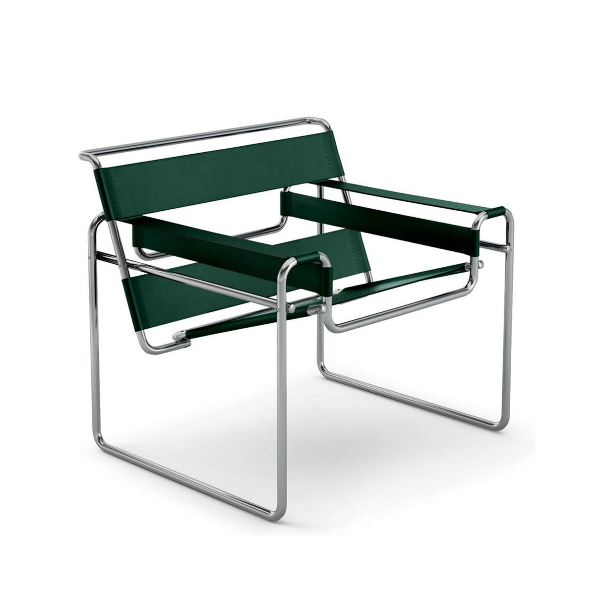 Knoll Breuer Wassily Poltrona Cuoio Verde Bauhaus 55th Anniversario