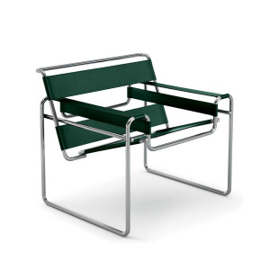 Knoll Breuer Wassily Poltrona Cuoio Verde Bauhaus 55th Anniversario