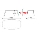 Kolonaki Tavolo 220x120 Varaschin dimensioni