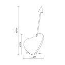 Kuore Lampada da tavolo Ferroluce dimensioni