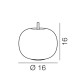 Kushi 16 Mobile lampada da tavolo KDLN dimensioni