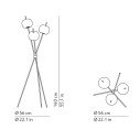 Kushi lampada da terra KDLN dimensioni