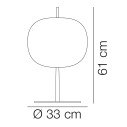 Kushi XL lampada da tavolo KDLN dimensioni