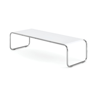 Knoll Breuer Laccio Tavolino rettangolare laminato bianco