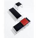Knoll Breuer Laccio Tavolino rettangolare laminato nero ambientazione