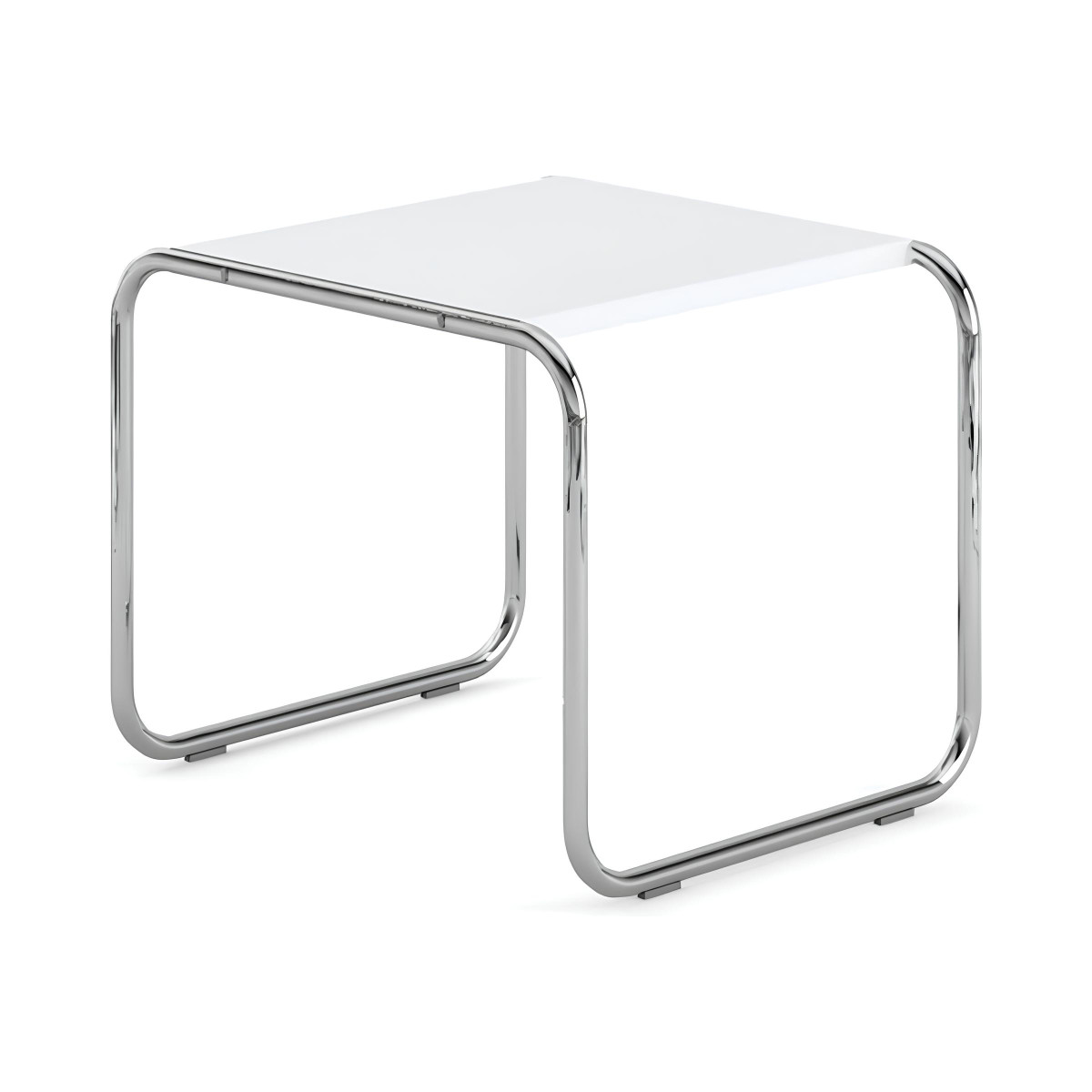 Knoll Breuer Laccio Tavolino quadrato laminato bianco