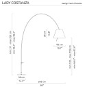Luceplan Lady Costanza D13E d. Lampada da terra dimensioni