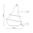 Lady D L 65 Lampada da esterno Karman dimensioni