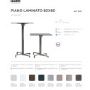 Piano Laminato 80x80 Nardi Outdoor Living Scheda tecnica