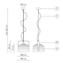 Lampada a sospensione Bag SE154 DR INT Karman scheda tecnica