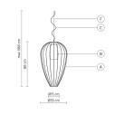 Lampada a sospensione Cell SE615 DM EXT Karman scheda tecnica