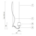 Lampada a sospensione Deja Vu  SE627 45B Karman scheda tecnica