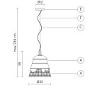 Lampada a sospensione Domenica SE102 1O INT Karman scheda tecnica