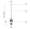 Lampada a sospensione Mek SE107 2N INT Karman scheda tecnica