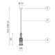 Lampada a sospensione Mek SE107 3B INT Karman scheda tecnica