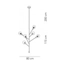 Baobab lampada a sospensione 6 bracci Modo Luce ddimensioni