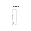 Lampada Blow mini Bontempi Casa dimensioni