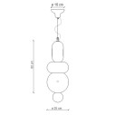 Lampada a sospensione Bum Bum C2762 Decò Ferroluce dimensioni