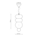 Lampada a sospensione Bum Bum C2763 Decò Ferroluce dimensioni