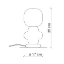 Lampada da tavolo Copacabana C2680 Decò Ferroluce dimensioni