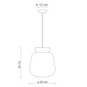 Lampada a sospensione Corcovado C2742 Decò Ferroluce dimensioni