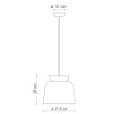 Lampada a sospensione Corcovado C2744 Decò Ferroluce dimensioni