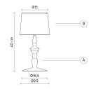 Lampada da tavolo Alibababy C1017BS Karman scheda tecnica