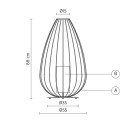 Lampada da terra Cell HP615 DM INT Karman scheda tecnica