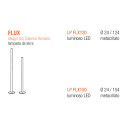 Lampada Flux Slide Design dimensioni