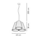 Florinda 3 lampada a sospensione Modo Luce dimensioni