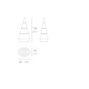 Lampada Forest 1m Vondom Dimensioni