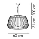 Loto Ø 60 lampada a sospensione Modo Luce dimensioni