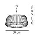Loto Ø 80 lampada a sospensione Modo Luce dimensioni