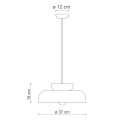 Lampada a sospensione Maracanà C2745 Decò Ferroluce dimensioni