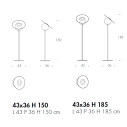 Lampada Miss T9117 Tonin Casa dimensioni