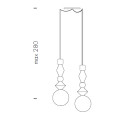 Lampada Pandora Light T9109M-2 Tonin Casa dimensioni