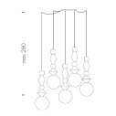 Lampada Pandora Light T9109M-5 Tonin Casa dimensioni