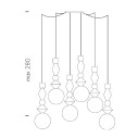 Lampada Pandora Light T9109M-6 Tonin Casa dimensioni