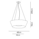 Reverse Ø 60 Basic B lampada a sospensione Modo Luce dimensioni