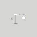 Rod lampada da tavolo soft pink Diesel Living with Lodes dimensioni