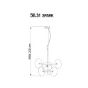 Lampada Spark 56.31 Bontempi Casa dimensioni