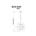 Lampada Spark 56.32 Bontempi Casa dimensioni