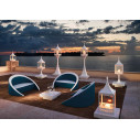 Lanterna con base da tavolo Light of Sultan acciaio H 47,5 bianco VGnewtrend ambientazione
