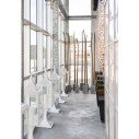 Lanterna con base da tavolo Light of Sultan acciaio H 47,5 bianco VGnewtrend ambientazione
