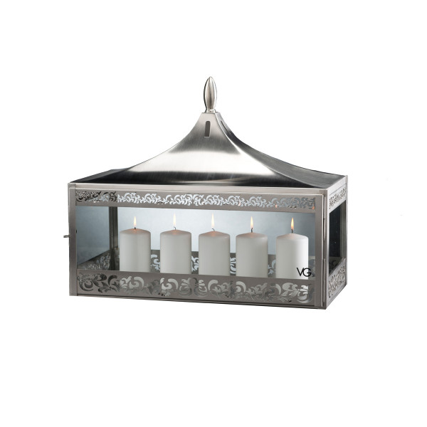 Lanterna Light of Sultan con gancio acciaio  H 53 63x30 naturale satinato