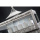 Lanterna Top Light of Sultan con gancio acciaio  H 53 63x30 naturale satinato VGnewtrend dettaglio