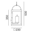 Lanterne 265.03.OO lampada da esterno Il Fanale dimensioni