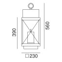 Lanterne 265.11.OO lampada da esterno Il Fanale dimensioni