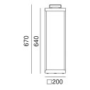 Lanterne Slim 267.03 lampada da esterno Il Fanale dimensioni