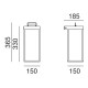 Lanterne Slim 267.04 lampada da esterno Il Fanale dimensioni